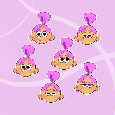 Cute stickers of emotions branding character design cute illustration emotions graphic design illustration stickers ui web design