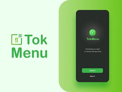 TokMenu — Logo Design for App branding design food graphic design logo logomark menu