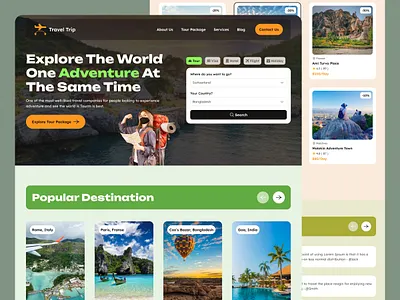Travel agency website design agency booking branding design figma filght homepage illustration landingpage online productdesign tour travel travelagency webdesign website