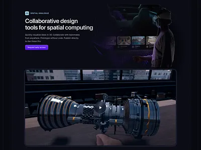 Spatial clean dark design minimal modern ui ux webdesign website
