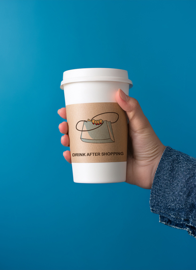 shopbag coffee design illustration logo