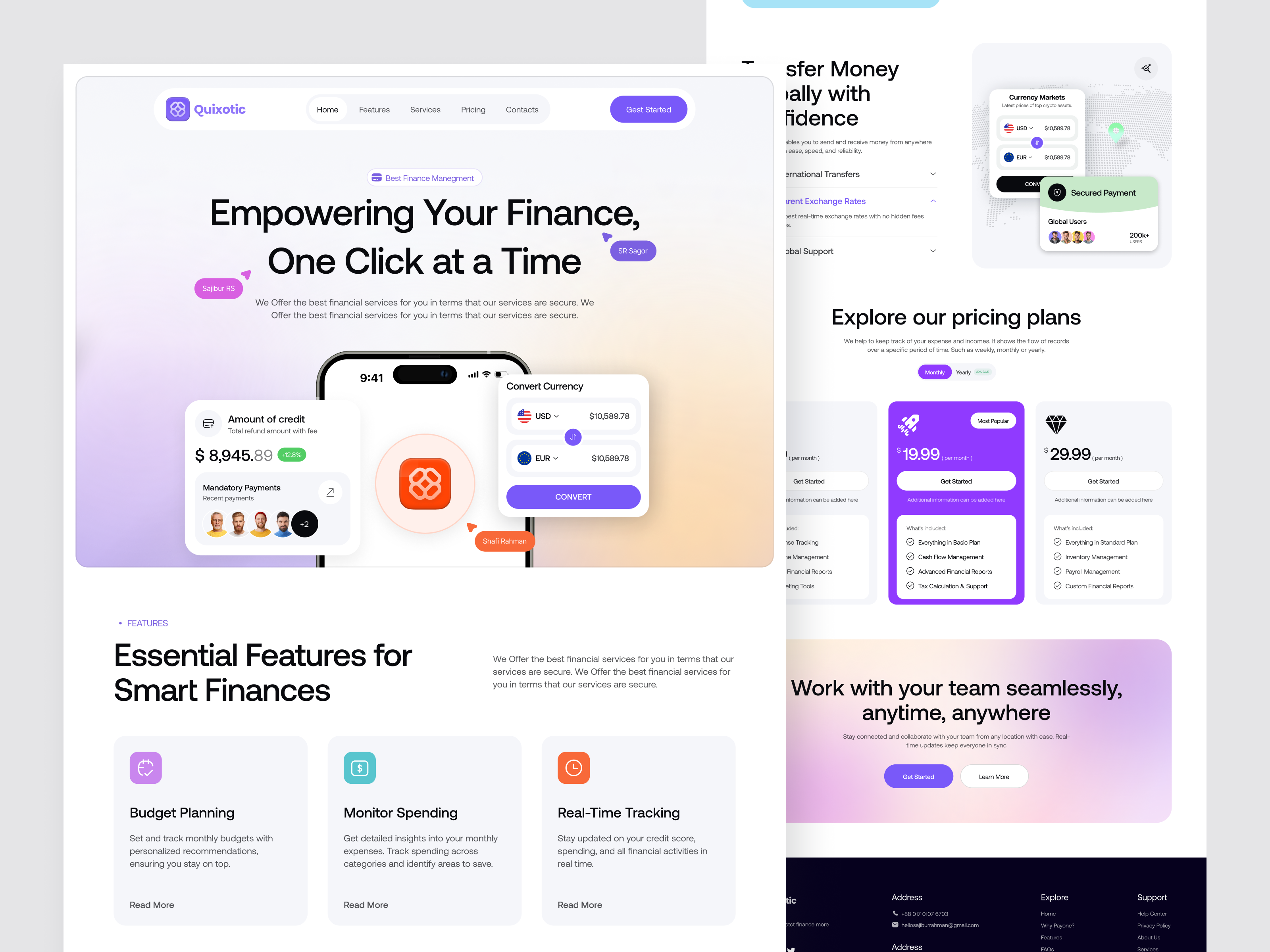 AI Finance Management Website ai finance web app ai finance website design ai fintech ai fintech web design ai landing page ai website design design figma uiux fintech website design landing page landing page design modern ai website modern website design ui web design web designer web ui ux design website design