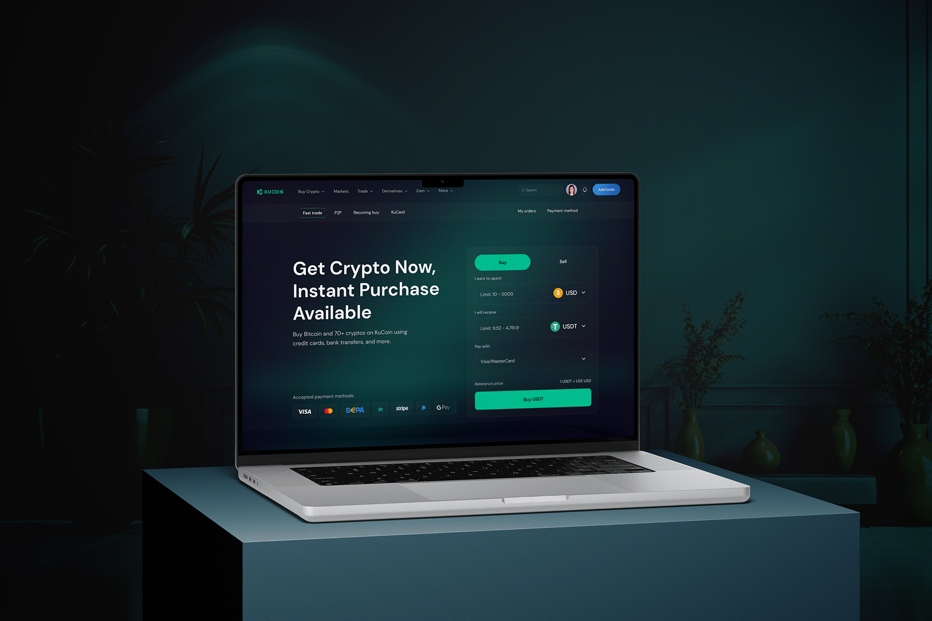 Example of Crypto Landing Page Design & Development