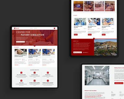 University of Utah Patient Training Center Website branding educational landing design landing page medical redesign ui uiux web web design