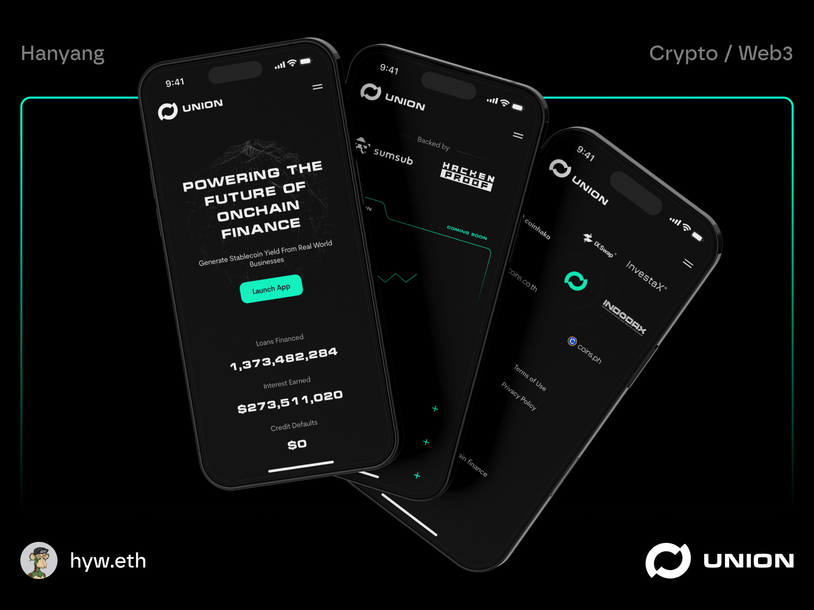 UNION - Powering the Future of Onchain Finance - Landingpage bitcoin blockchain branding btc crypto design finance homepage illustration landingpage minimal minimalist platform ui ux web web3 website