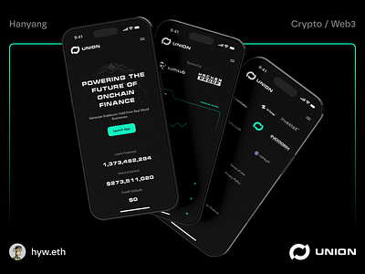 UNION - Powering the Future of Onchain Finance - Landingpage bitcoin blockchain branding btc crypto design finance homepage illustration landingpage minimal minimalist platform ui ux web web3 website