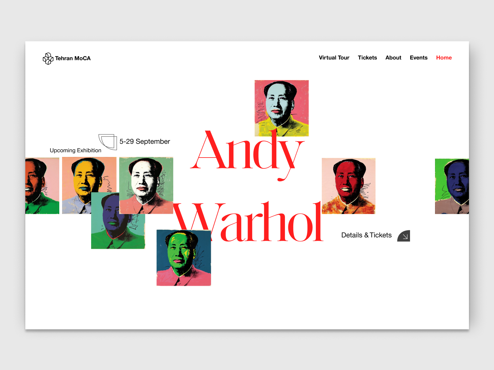 Example of Tehran Museum of Contemporary Art Website