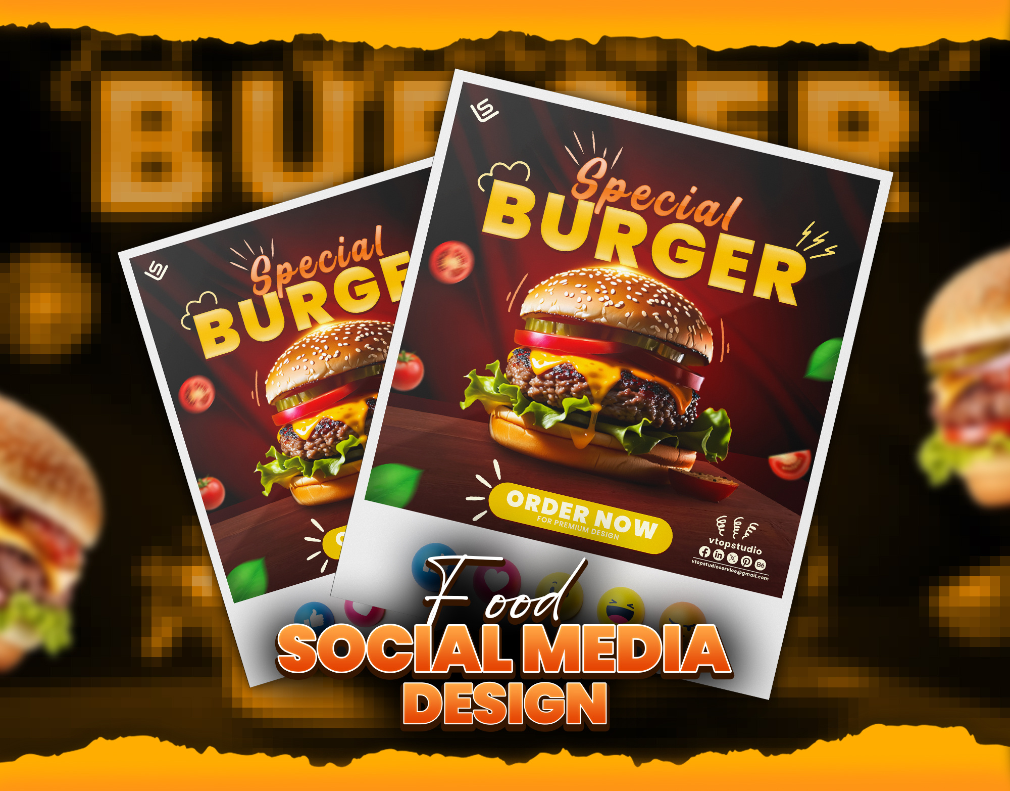 Food Social Media Post Design burger promotion creative food design digital marketing design food advertising food branding food post design food social media post design graphic design restaurant marketing restaurant promotion social media post