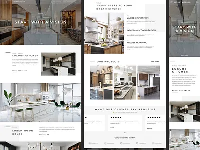 Tempalte design for kitchen renovation company web design