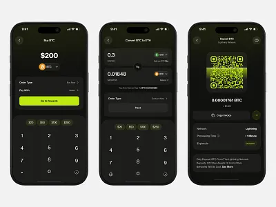 KloudPay - Crypto Convert app design banking app bitcoin crypto app dark theme ethereum finance app fintech ios money qr payment ui ui ux wallet