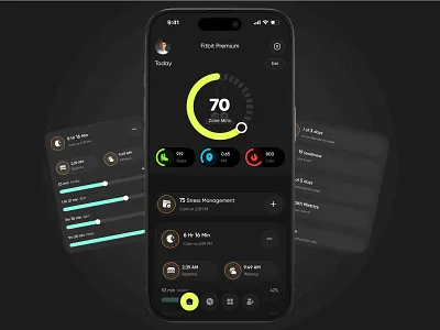 Fitbit - Fitness App Redesign activity tracker app design calories fitness fitness app gym health tracker ios app mobile app sports traning ui ux workout
