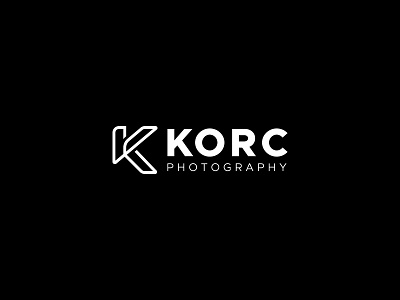 KORC Photography logo - Continuous Line Concept abstracted black c clean k logo logotype mark photography simple sophisticated stylized white
