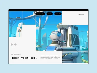 Game Website UI Design digital experience game game branding game interface game website gaming platform gaming website immersive ui interactive layout metropolis modern ux sci fi design typography ui design ui inspiration user friendly ux design virtual world web design website