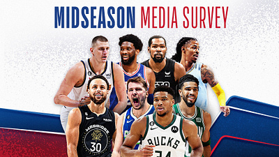 NBA Midseason Media Survey adobe photoshop basketball creative design nba photoshop typography