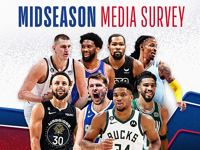 NBA Midseason Media Survey adobe photoshop basketball creative design nba photoshop typography