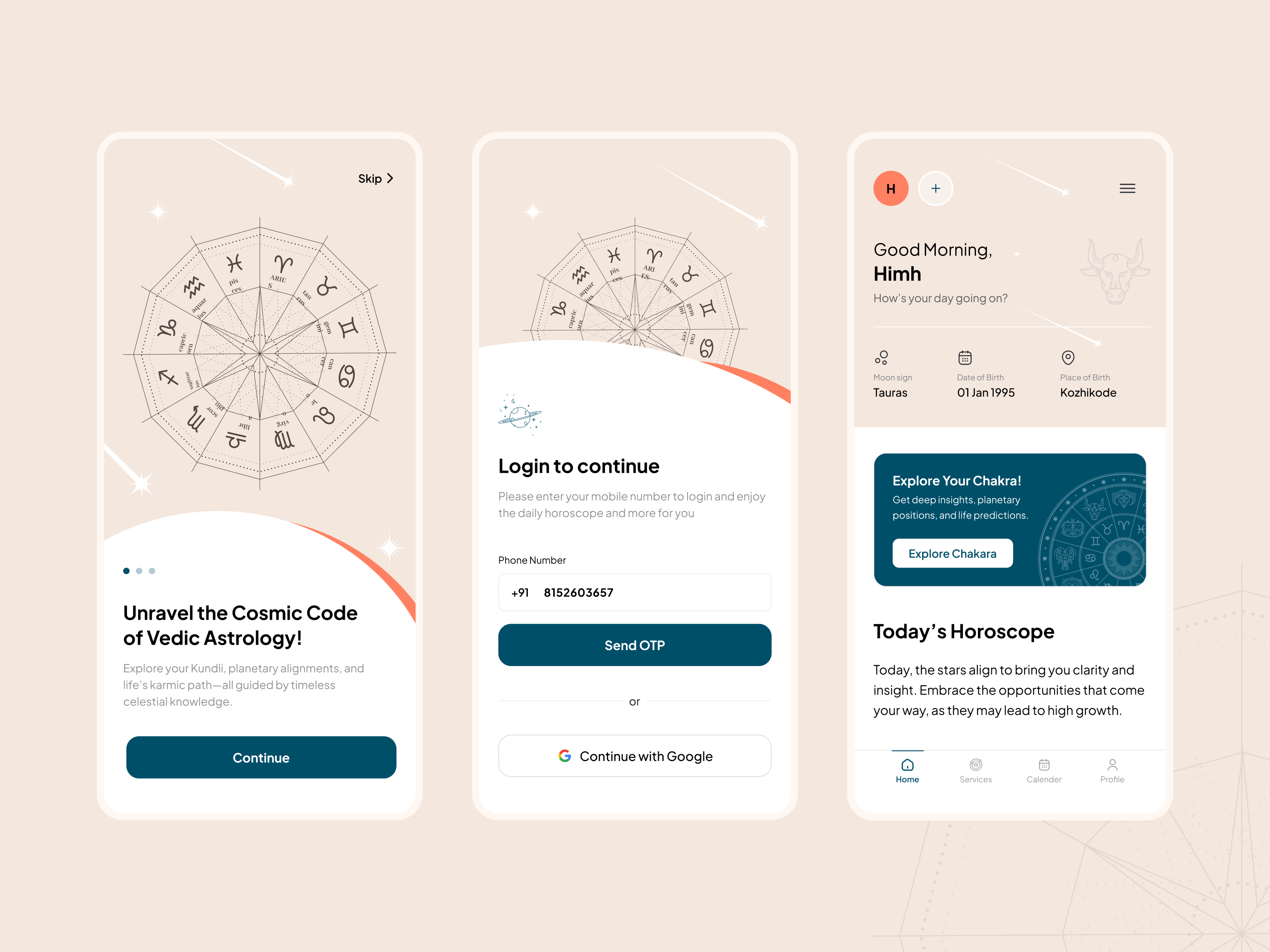 Astrologer App UI app designs astrologer astrology minimalistic mobile app design ui