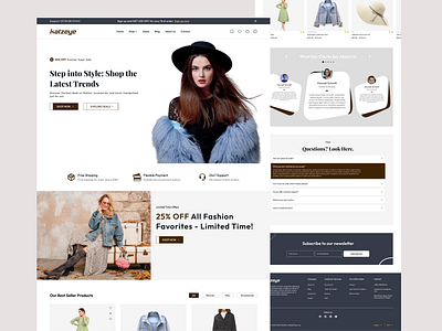 Website Design ✦ Landing Page of Fashion Brand branding ui ui ux user interface ux website