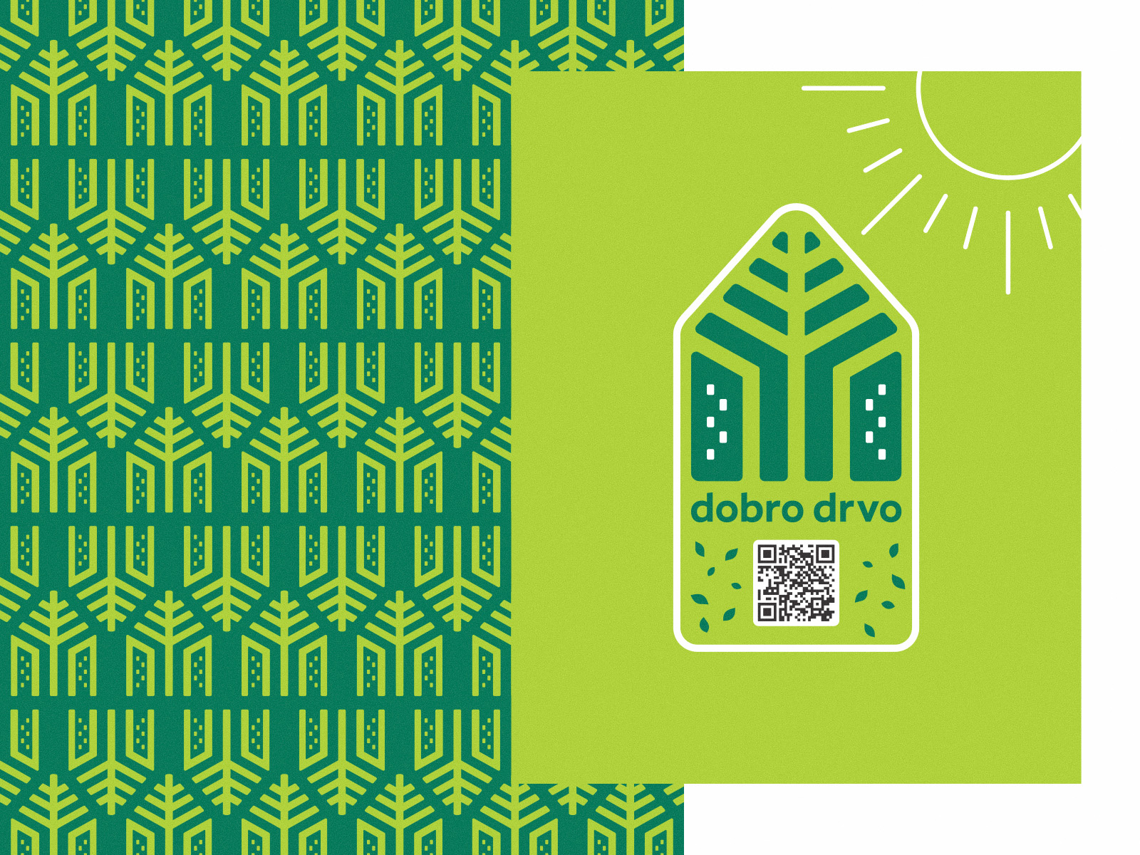 Logo Design & Patterns bookmarkers branding graphic design green green shades logo design nature patterns sun vector visual identity wood