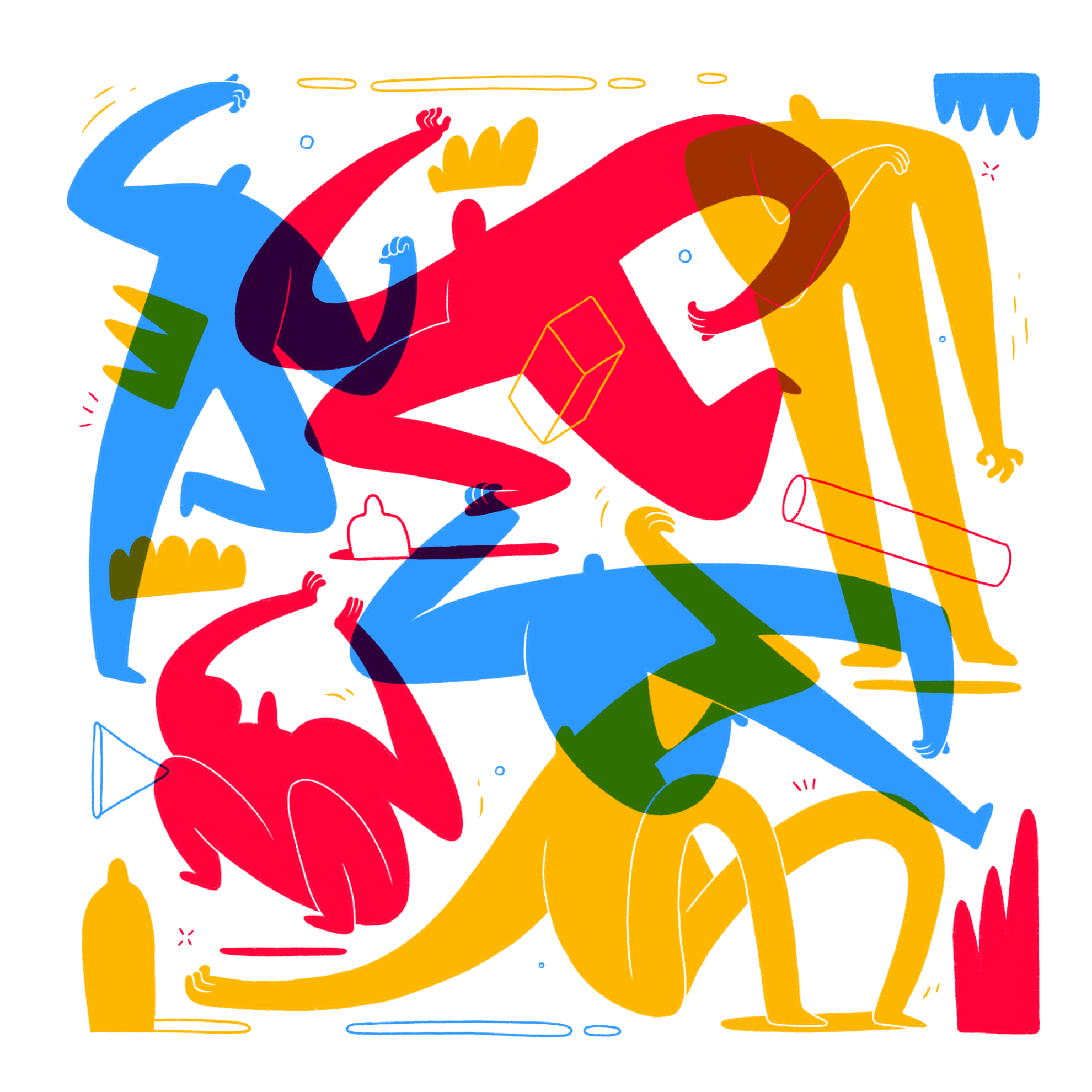 Action! character comic illustration print