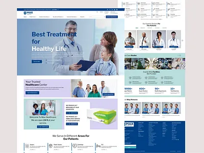 Website Design ✦ Landing Page of Medical Service figma hospital landing page medical ui ux website