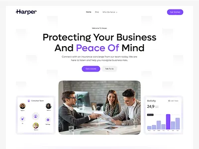 Harper - Landing page branding finance landing page hero section landing page product design ui ux web design website