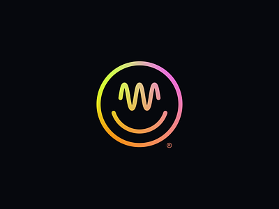 WhatBot MARK aio bot brand id branding color face fun gradient logo logomark minimal modern playful robot shop smiley startup technology typography ui