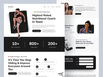 Healthy Habits Landing Page health healthy landing landing page popular run running sport ui ux web web design website workout