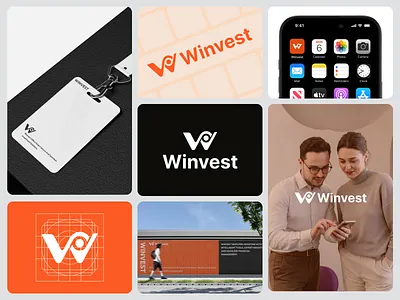 Winvest - Stock Market Branding branding finance branding fintech graphic design invesment logo logo design marketing mobile app stock ui