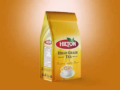 Premium Logo & Packaging Design for Hilton Tea Food Brand bran brand identity branding design food graphic design label design logo packagin pouch product tec