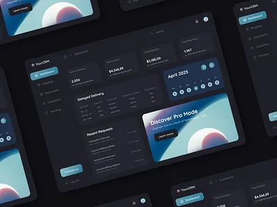 CRM System | Dashboard crm dark interface dashboard interface ui uiux design ux