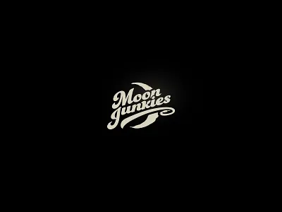 Moon Junkies brand branding color dj font logo moon music typography