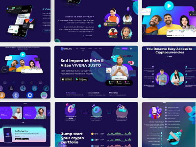 Crypto Wallet Landing Page – Client Project interface product service startup ui ux web