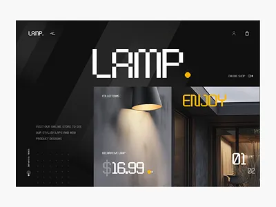 Lamp - Website Concept branding creative design logo product service ui uidesign ux uxdesign web webdesign