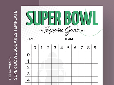 Thanksgiving Football Squares Game Free Google Docs Template