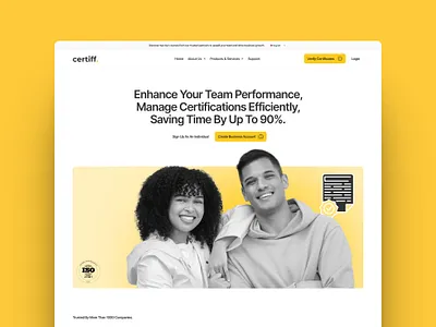 Certiff - Landing Page Redesign