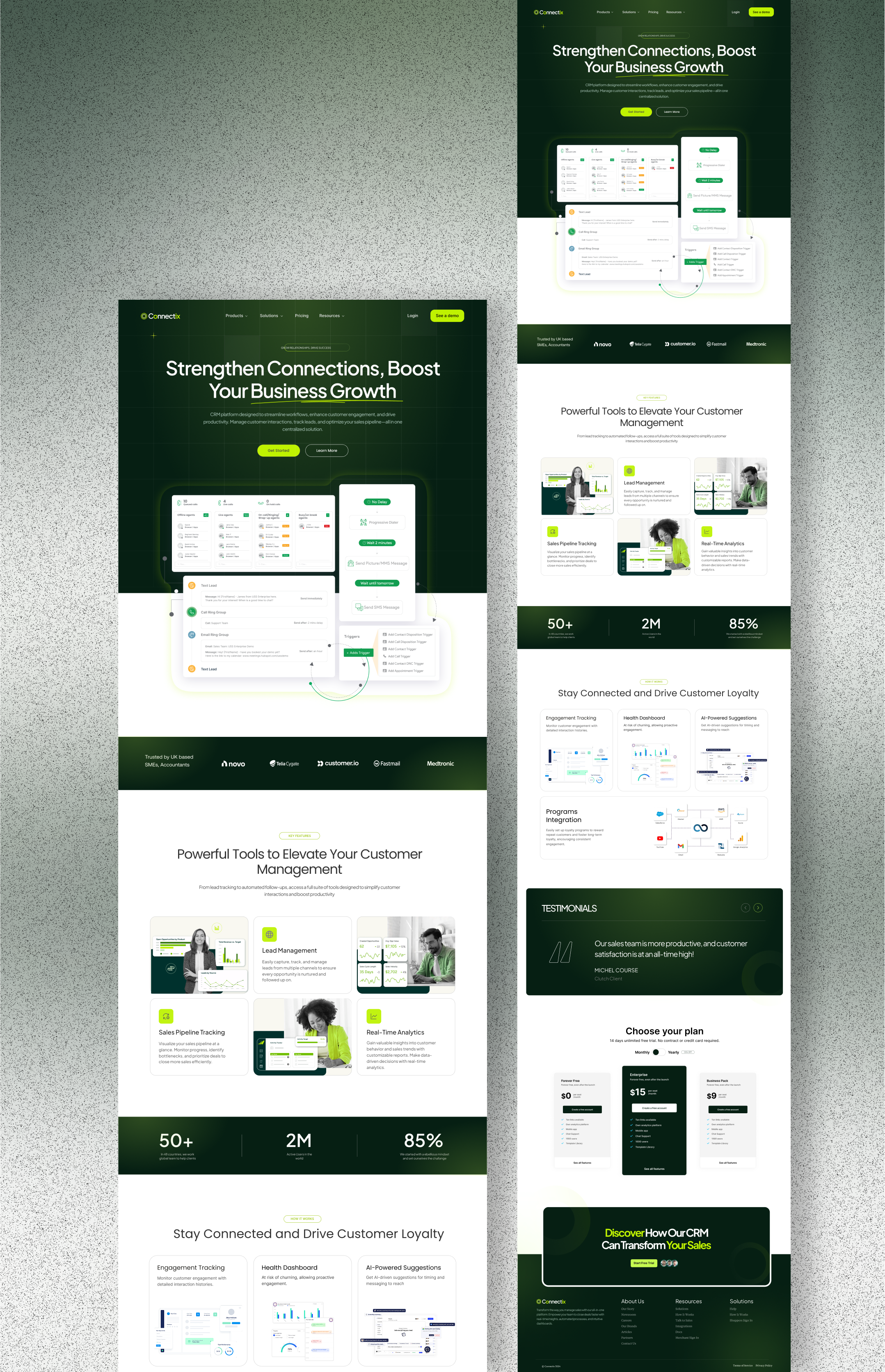 CRM Website crm crm company crm software crm website custumer figma landing page management ui uiux