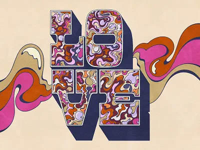 Love Letters Part 2 70s artlicensing colorful contemporary artist empathy groovyart handlettering illustration lettering livelyscout love loveletters modernretro psychedelic retroillo vintage illustration