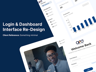 Login & Dashboard Page Redesign dashboard loginpage logo redesign ui userexperience uxdesign