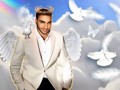 Golden Glow of Grace 3d adobe photshop animation branding design graphic design illustration logo manipulation motion graphics photo editing photomontage photoshop ui