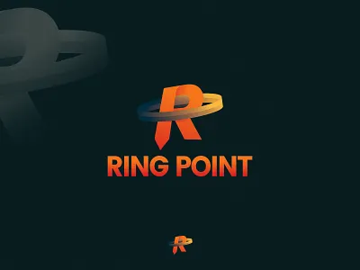 Ring Point Logo appicon applogo brand design brandidentity clean gradient letterlogo logo logodesign logodesigner logoicon logoinspire minimal modern popular r r letter ring