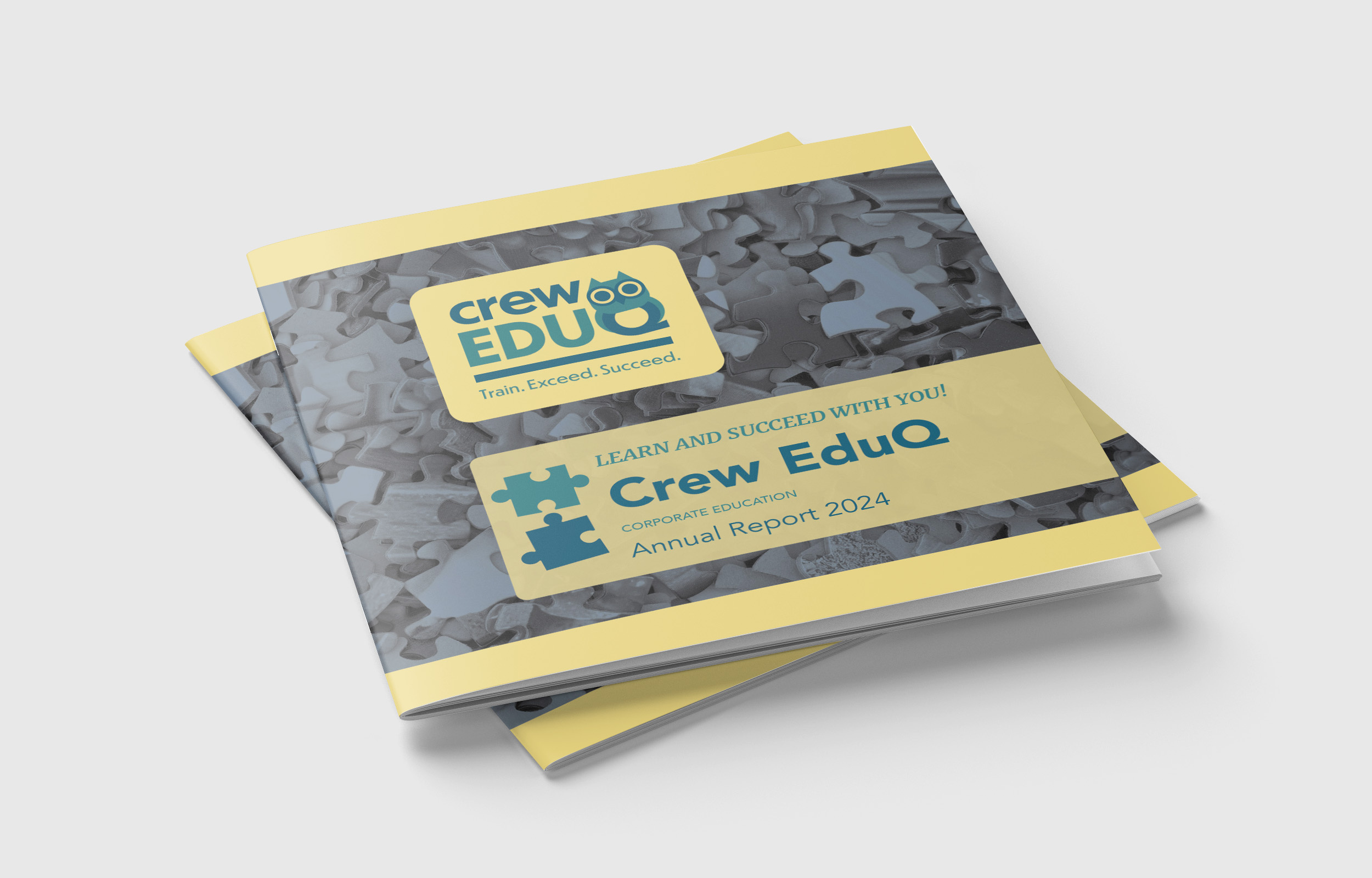 Crew EduQ's Annual Report Design annual report design brochure graph design graphic design indesign print design