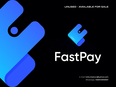 FastPay - letter F, P and Wallet logo concept branding design finance icon letter f logo letter p logo logo logo design logo designer logo icon payment logo wallet logo