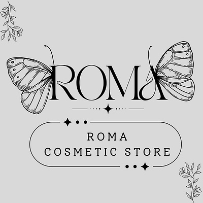 Roma Cosmetics Store Logo 02 branding graphic design illustration logo typography