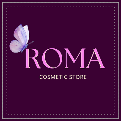 Roma Cosmetics Store Logo 03 branding graphic design illustration logo typography