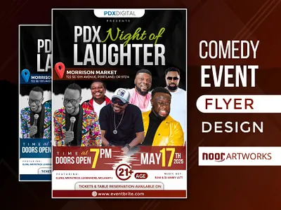 Comedy Event Flyer Design | Noor Artworks comedy event flyer flyer poster