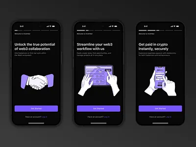 ViralVibe - Onboarding Screens Design onboarding screen product design ui design welcome screens