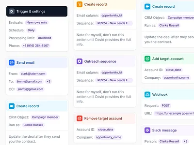 🎨 New workflow actions appearance automation card chat gpt crm custom color customisation customization open ai outreach salesforce sequence summary trigger settings webhook workflow workflow action workflow step zapier