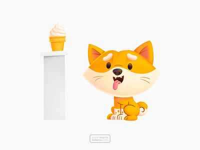 Ice cream lover book illustration cartoon character children cute helado hiro hirome ice cream illust illustration kids love mexico shiba inu summer