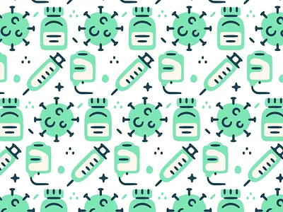 Hand Drawn Medical Pattern medicine