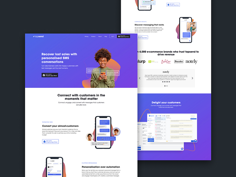Website design for TapSend by Foundation on Dribbble